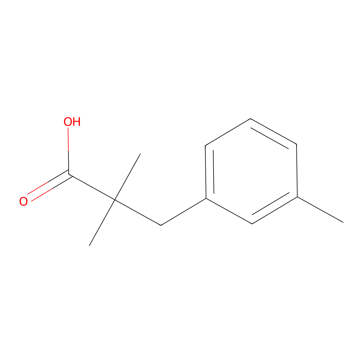 2,2-Dimethyl-3-(3-methylphenyl)propanoic acid molecular structure, CAS 395643-91-1