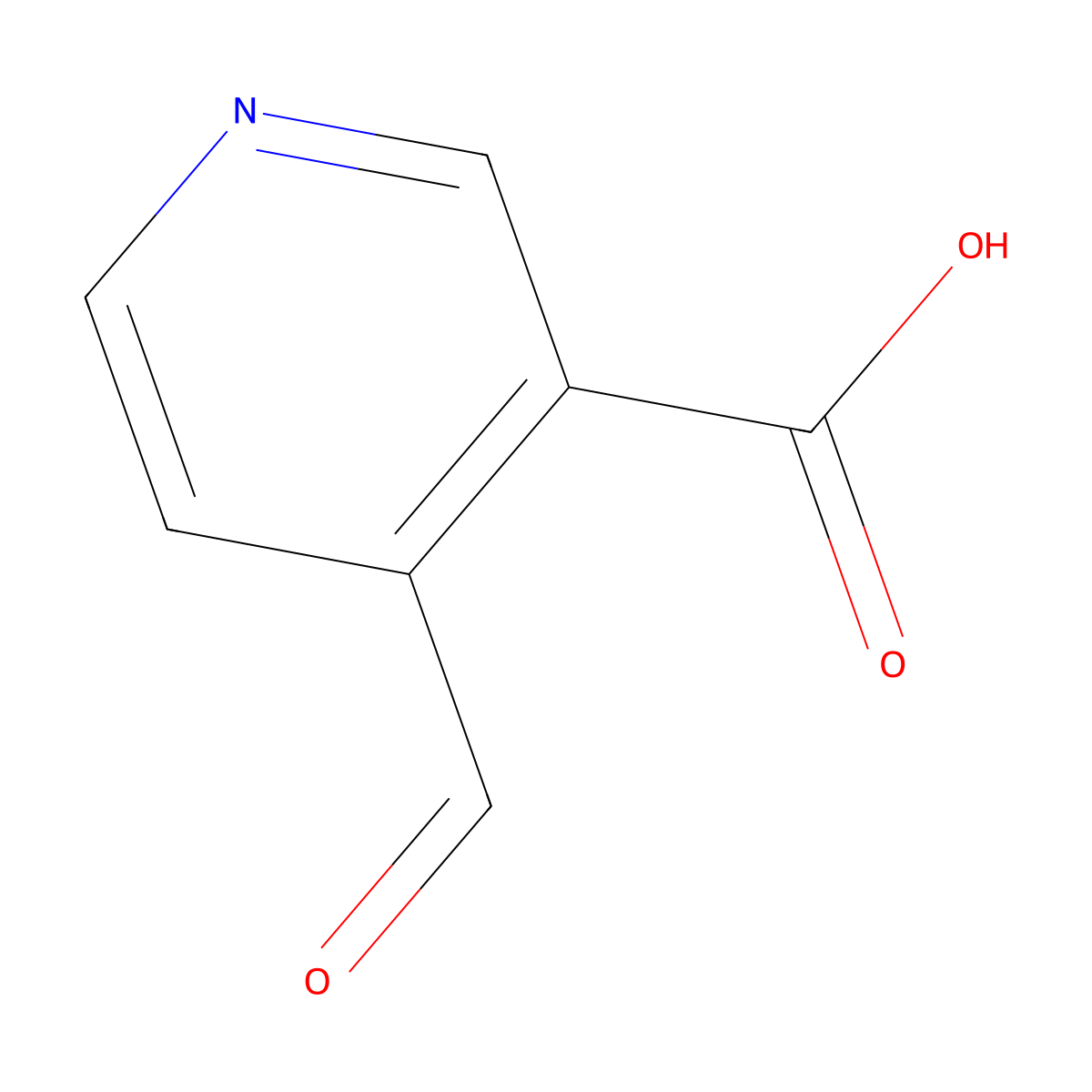 4-Formylpyridine-3-carboxylic acid molecular structure, CAS 395645-41-7