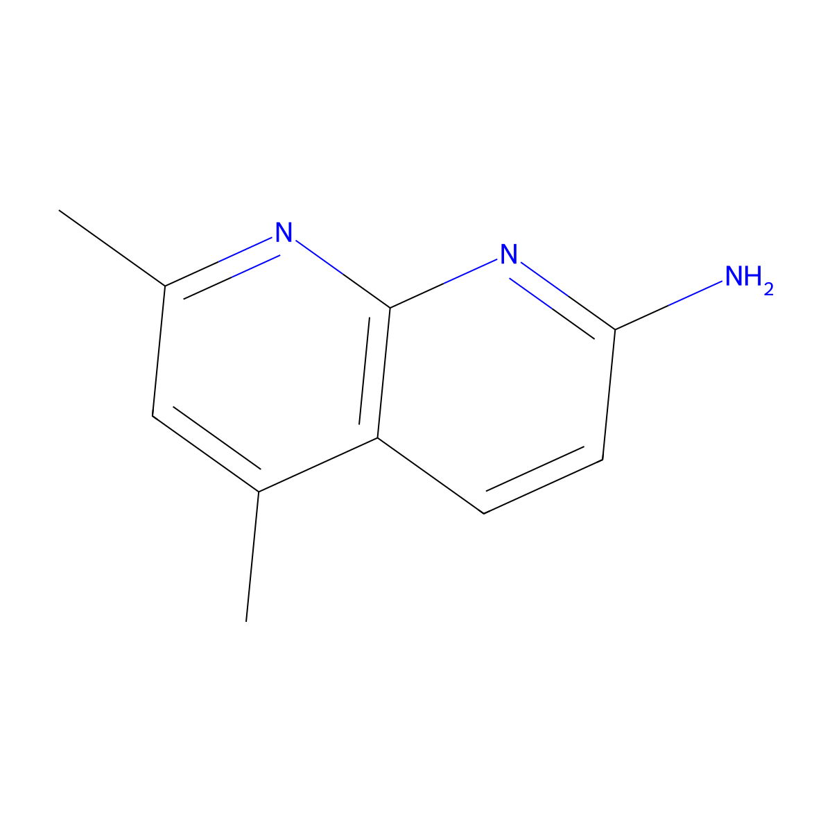 2-Amino-5,7-dimethyl-1,8-naphthyridine molecular structure, CAS 39565-07-6