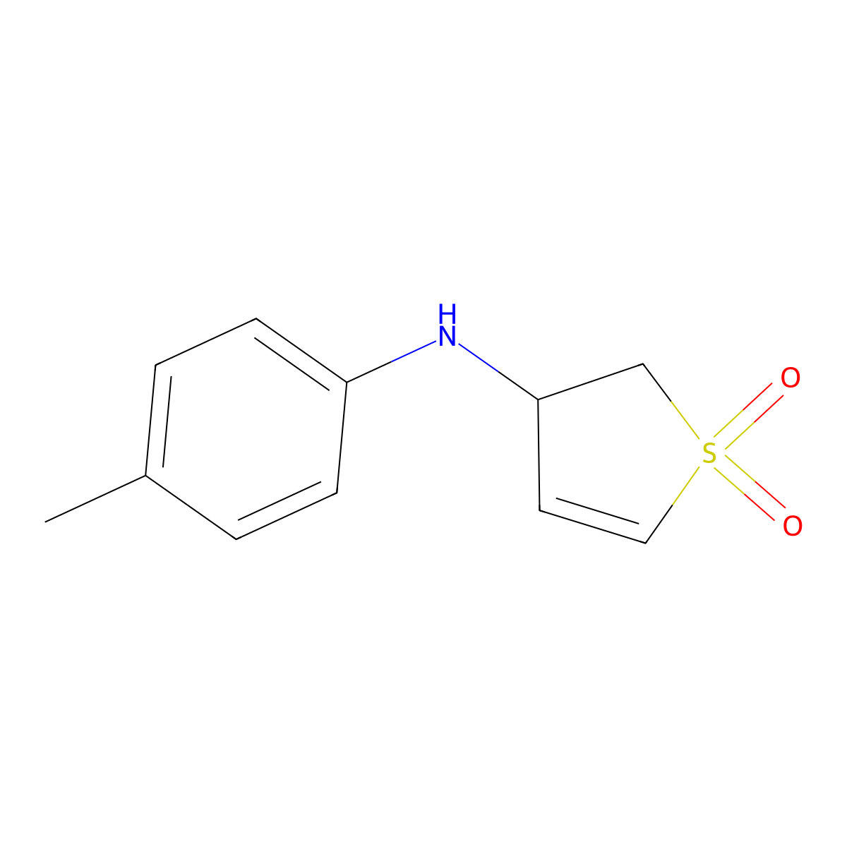 3-(p-Tolylamino)-2,3-dihydrothiophene 1,1-dioxide molecular structure, CAS 39565-71-4