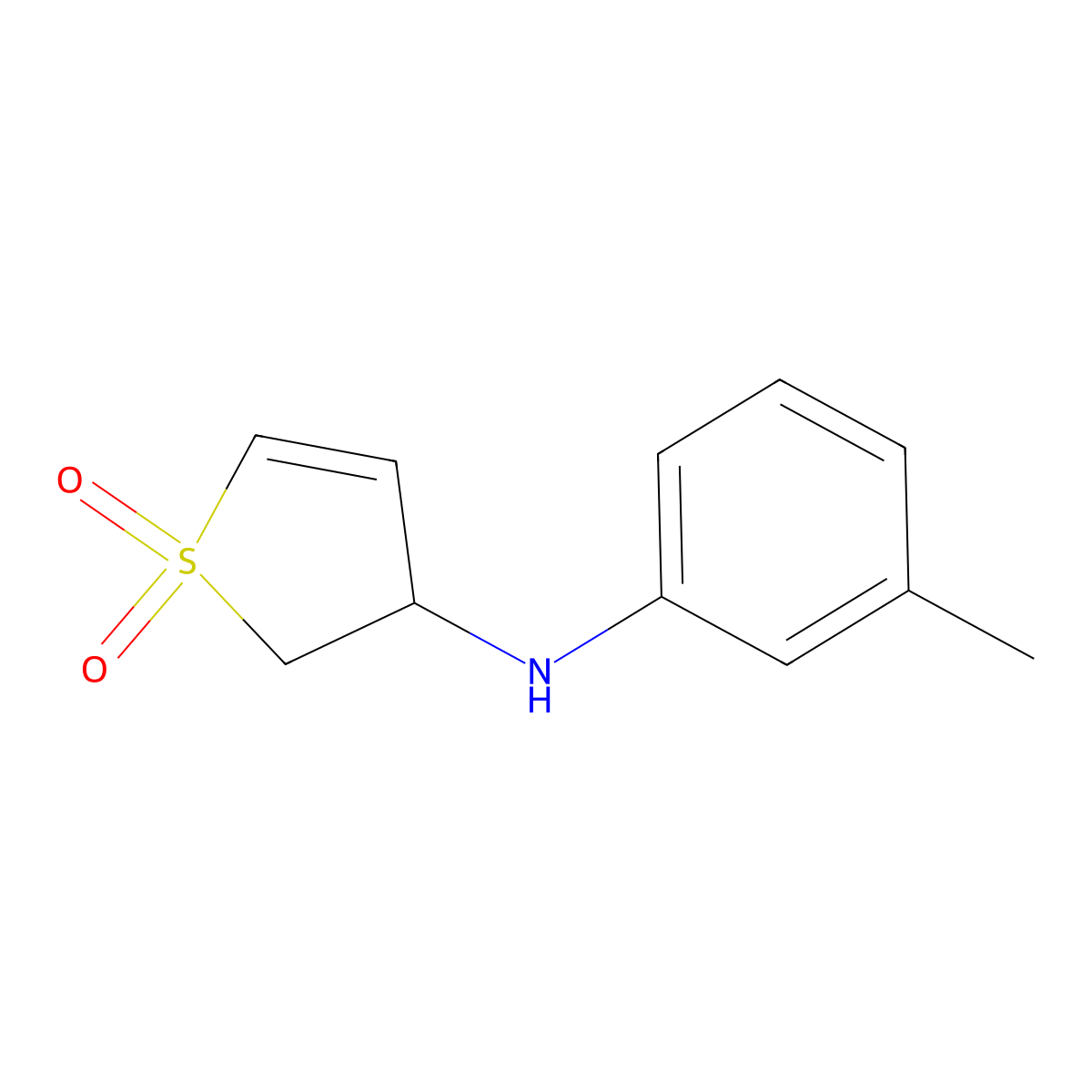 3-[(3-Methylphenyl)amino]-2,3-dihydro-1lambda6-thiophene-1,1-dione molecular structure, CAS 39565-72-5