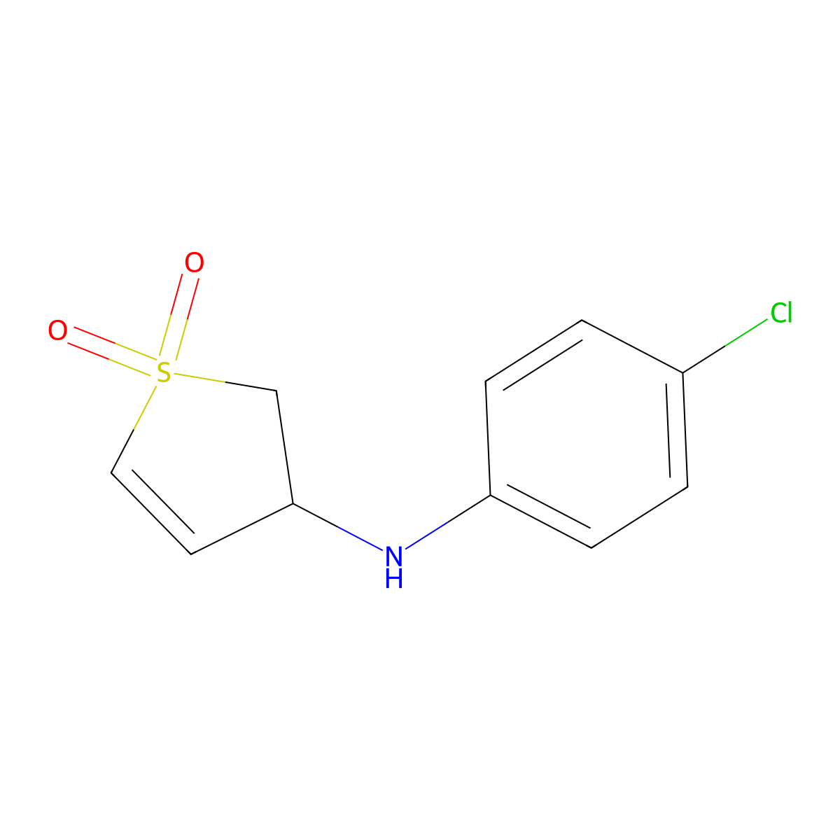 3-((4-Chlorophenyl)amino)-2,3-dihydrothiophene 1,1-dioxide molecular structure, CAS 39565-75-8