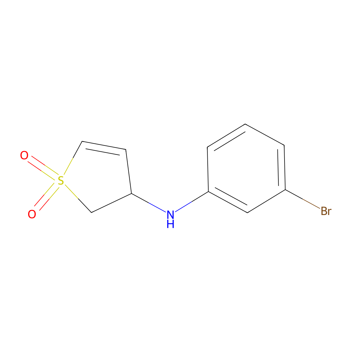 4-[(3-Bromophenyl)amino]-4,5-dihydrothiophene-1,1-dione molecular structure, CAS 39565-76-9