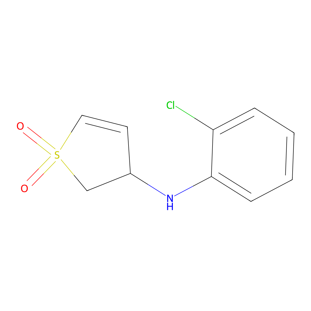 N-(2-chlorophenyl)-1,1-dioxo-2,3-dihydrothiophen-3-amine molecular structure, CAS 39565-77-0
