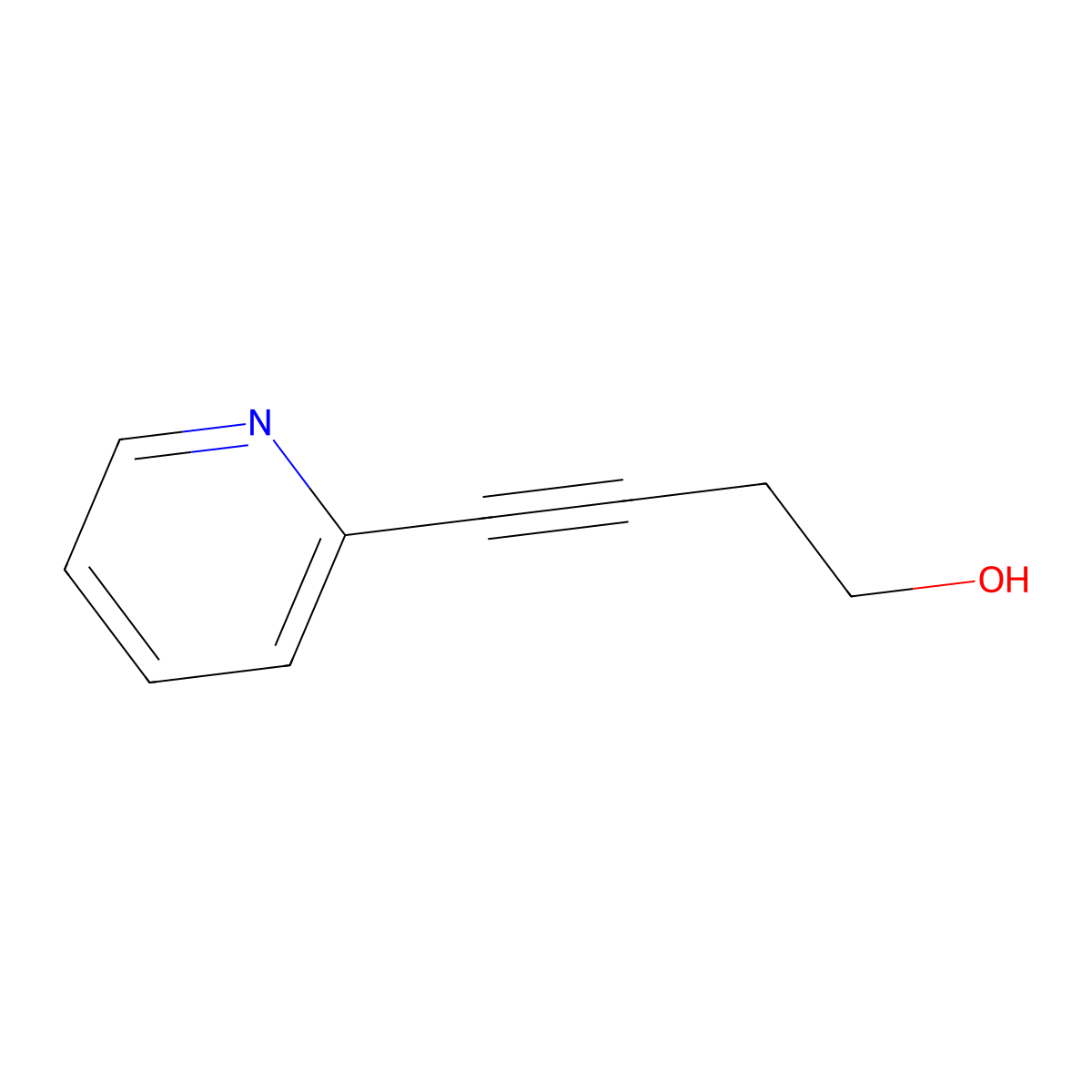 4-(Pyridin-2-yl)but-3-yn-1-ol molecular structure, CAS 395652-44-5