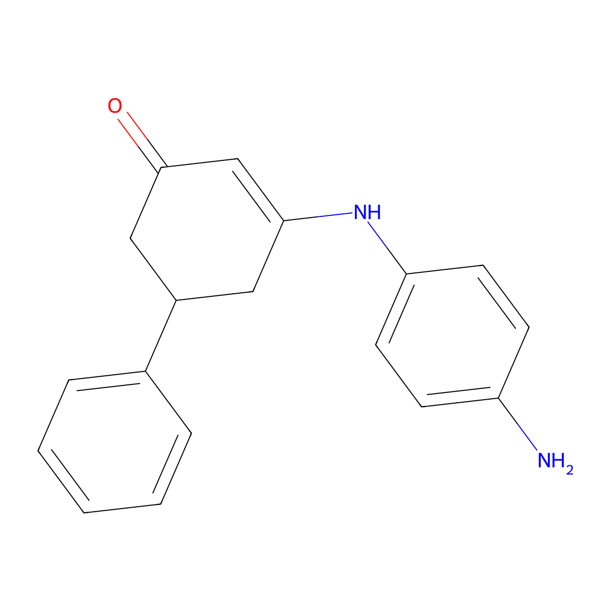 3-((4-Aminophenyl)amino)-5-phenylcyclohex-2-EN-1-one molecular structure, CAS 395655-51-3