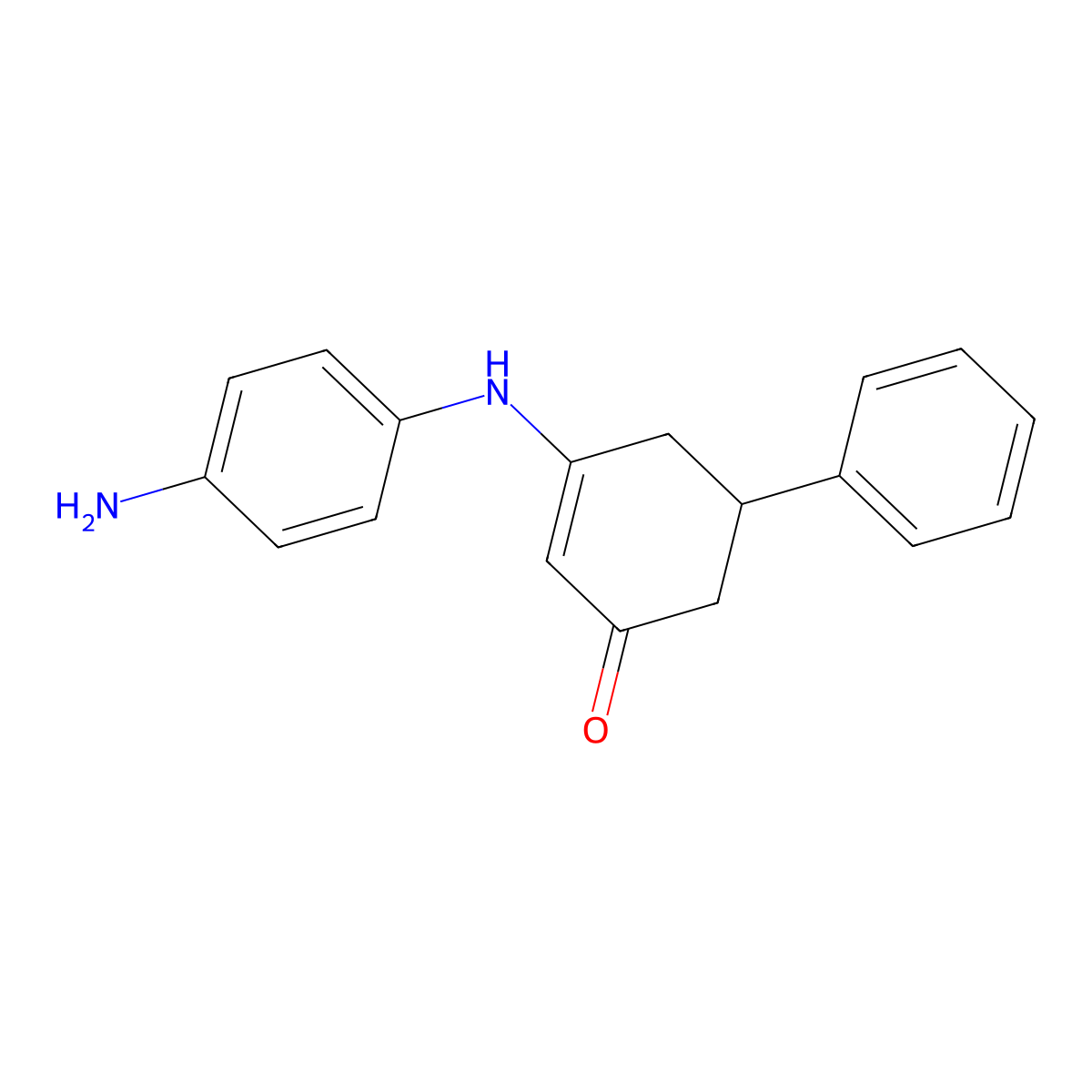 3-((4-Aminophenyl)amino)-5-phenylcyclohex-2-EN-1-one molecular structure, CAS 395655-51-3