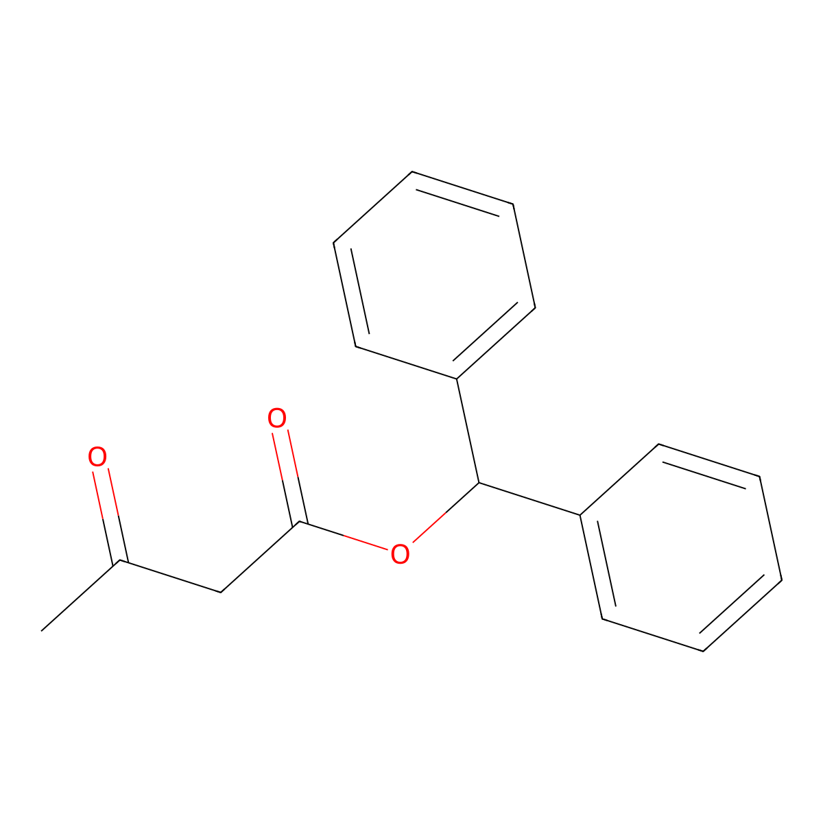 Butanoic acid, 3-oxo-, diphenylmethyl ester molecular structure, CAS 39567-17-4
