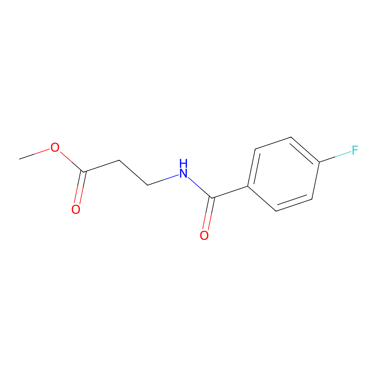 Methyl 3-[(4-fluorophenyl)formamido]propanoate molecular structure, CAS 395677-96-0