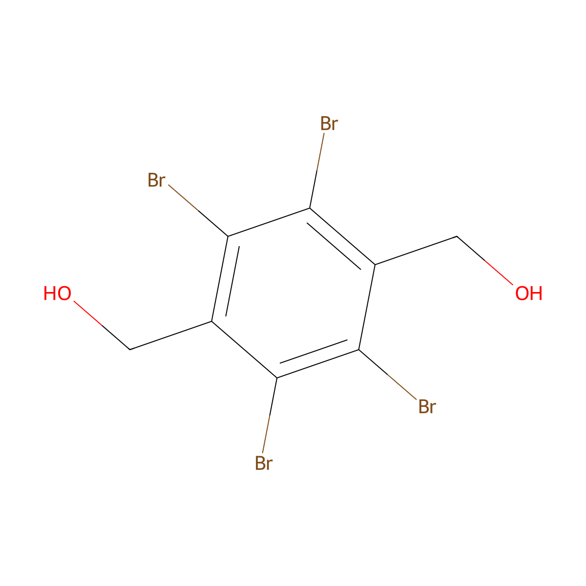 2,3,5,6-Tetrabromo-p-xylene-alpha,alpha'-diol molecular structure, CAS 39568-91-7