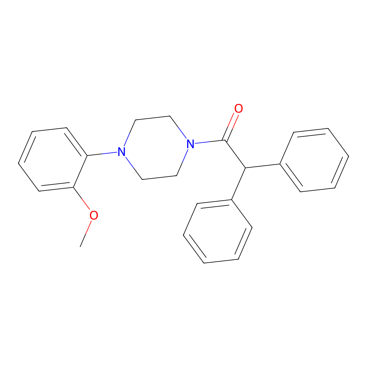 1-[4-(2-Methoxyphenyl)piperazin-1-yl]-2,2-diphenylethanone molecular structure, CAS 395680-38-3