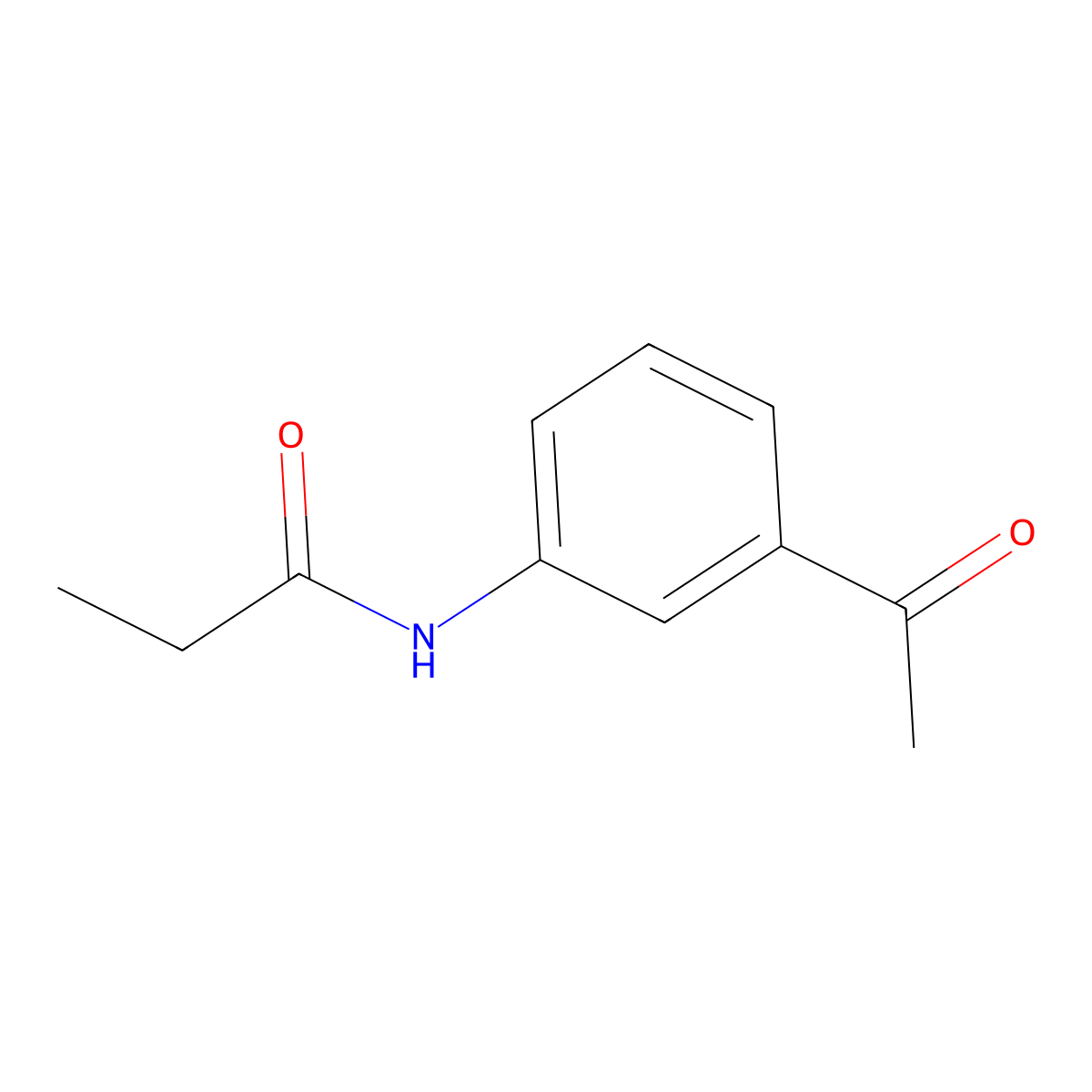 N-(3-acetylphenyl)propanamide molecular structure, CAS 39569-28-3