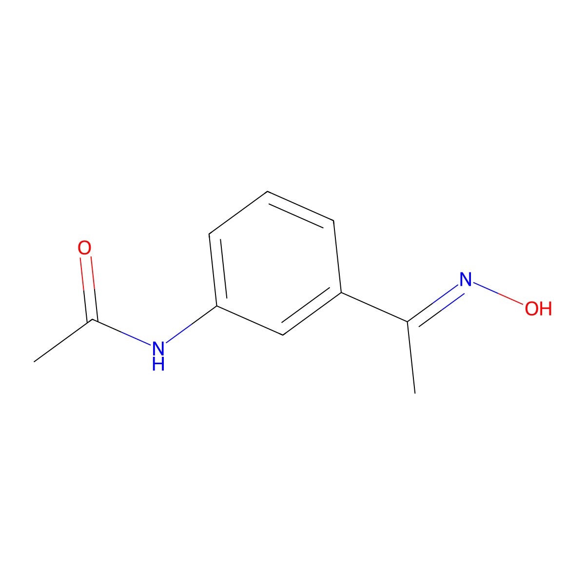 N-{3-[1-(hydroxyimino)ethyl]phenyl}acetamide molecular structure, CAS 39569-37-4