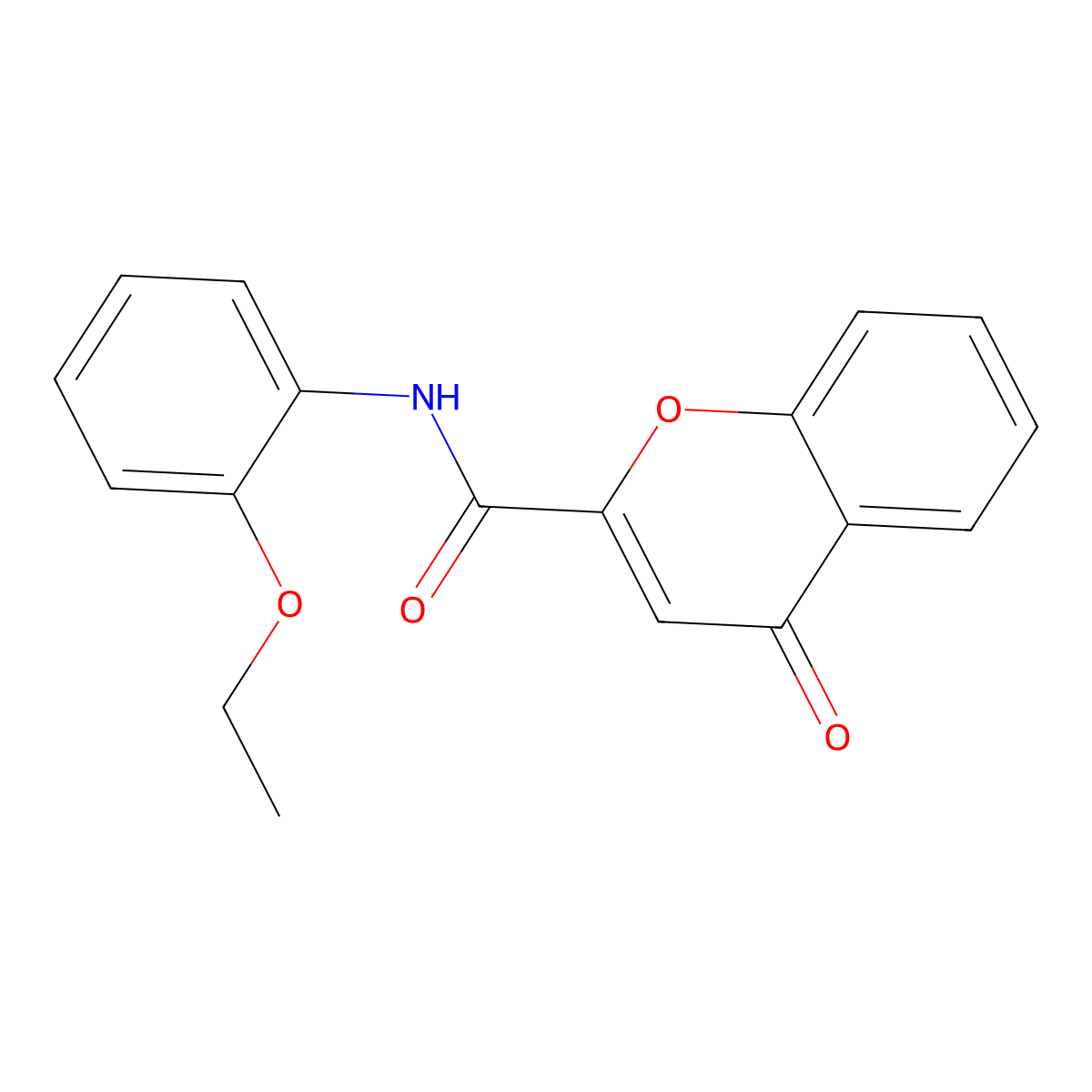 N-(2-ethoxyphenyl)-4-oxo-4H-chromene-2-carboxamide molecular structure, CAS 3957-66-2