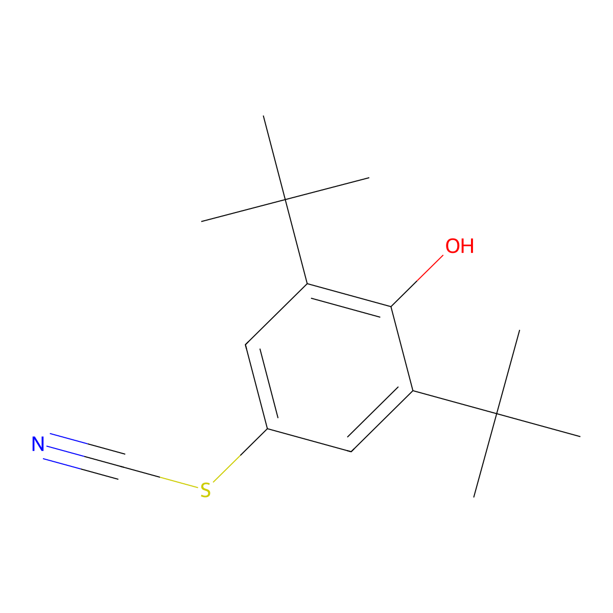 2,6-DI-Tert-butyl-4-thiocyanato-phenol molecular structure, CAS 3957-71-9