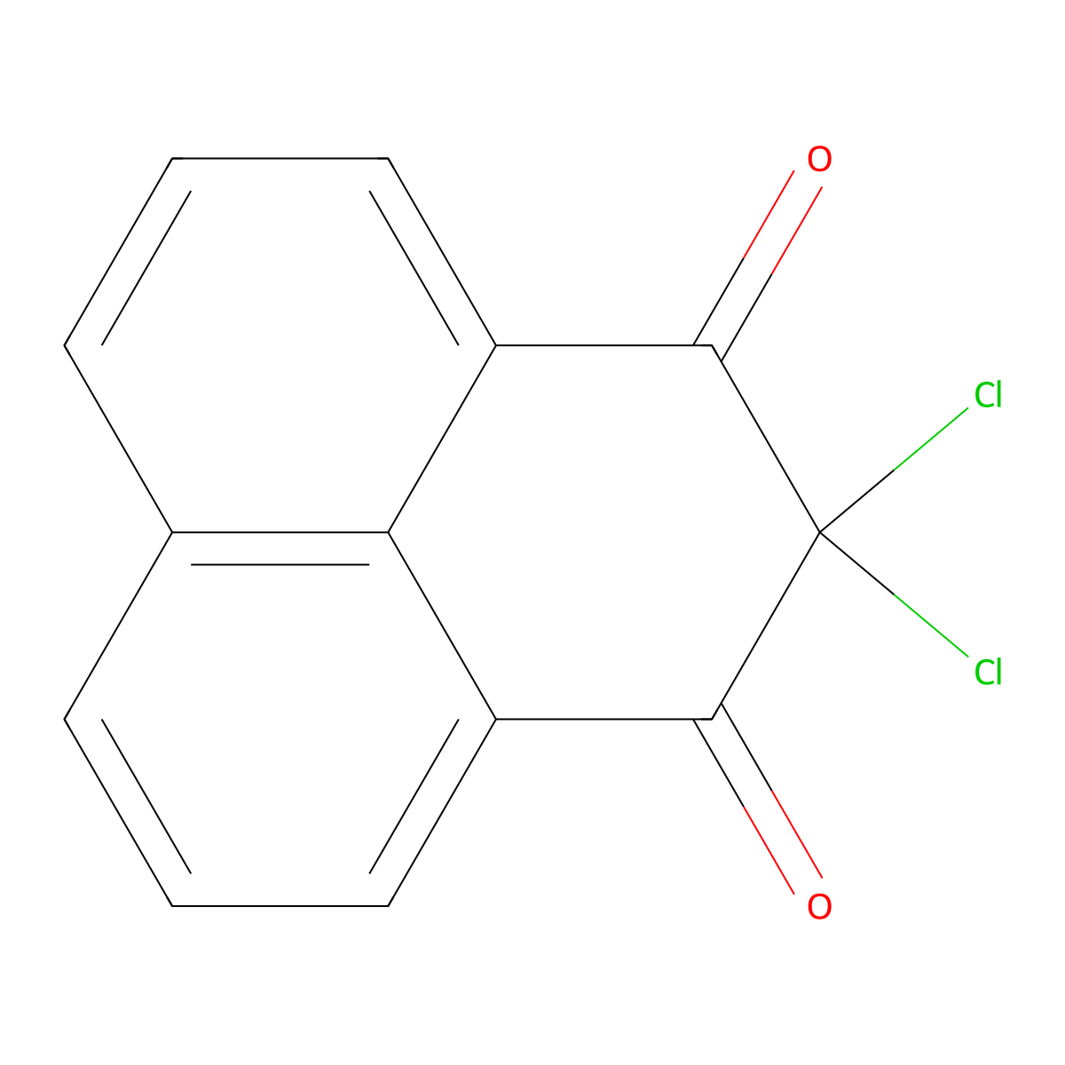 2,2-Dichloro-1H-phenalene-1,3(2H)-dione molecular structure, CAS 39571-80-7