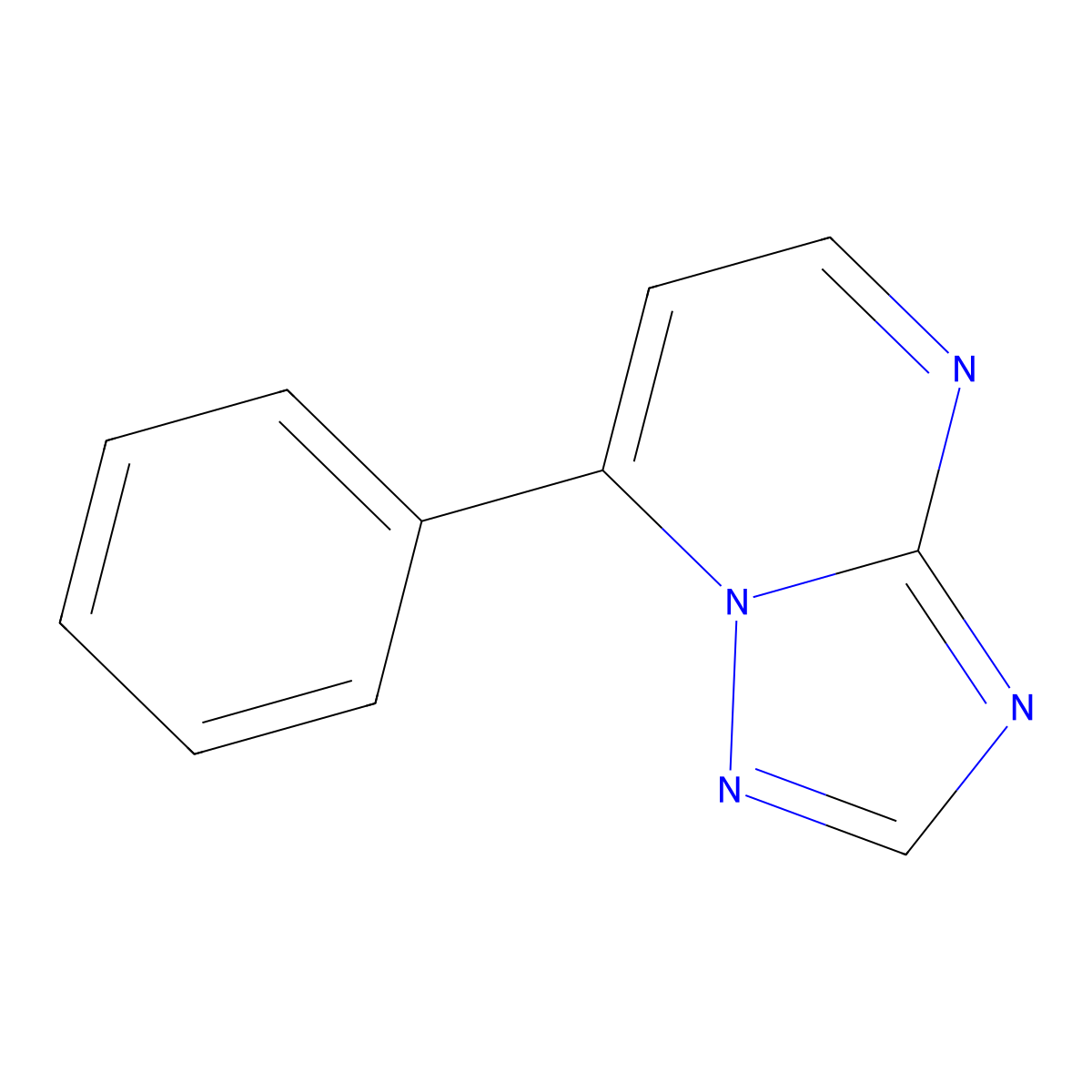 7-Phenyl-[1,2,4]triazolo[1,5-a]pyrimidine molecular structure, CAS 39573-72-3