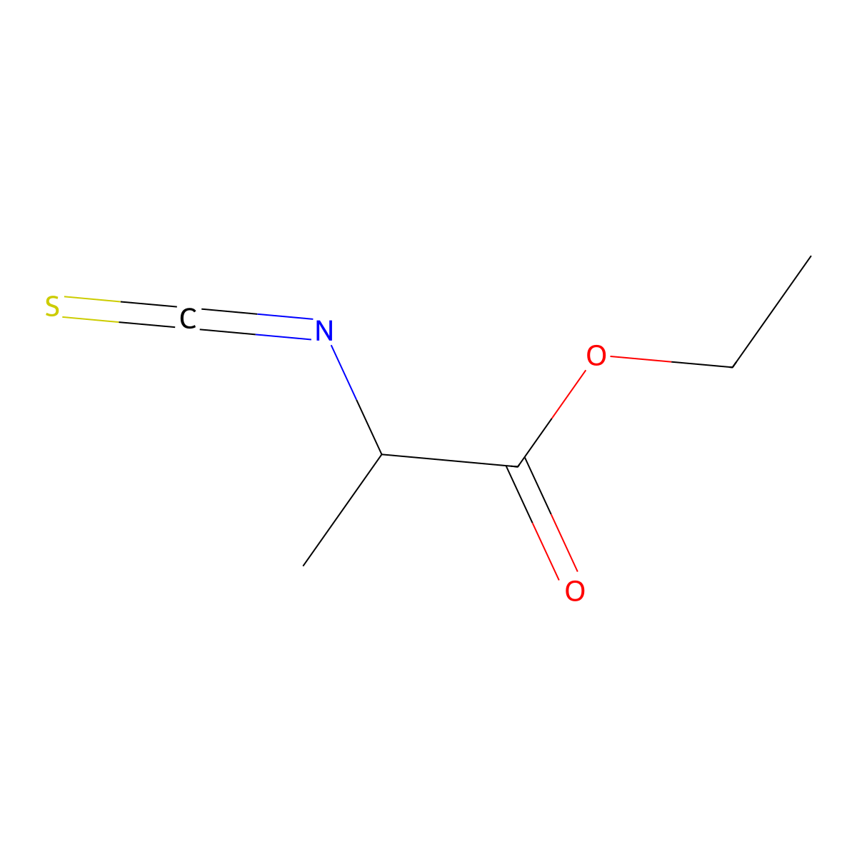 Ethyl 2-isothiocyanatopropanoate molecular structure, CAS 39574-16-8