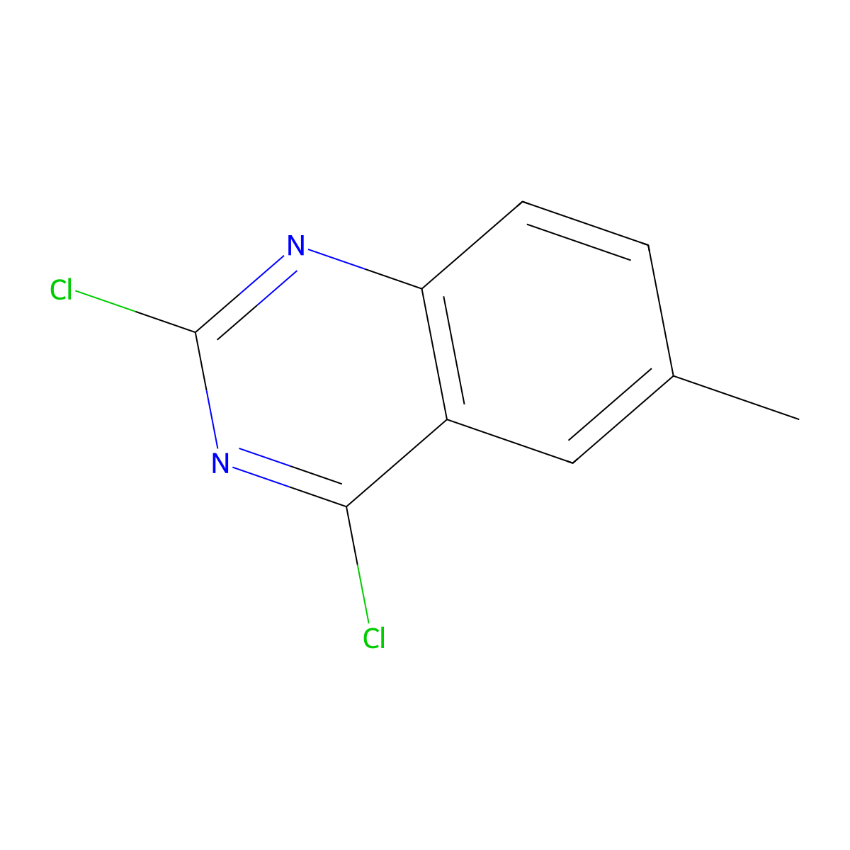 2,4-Dichloro-6-methylquinazoline molecular structure, CAS 39576-82-4