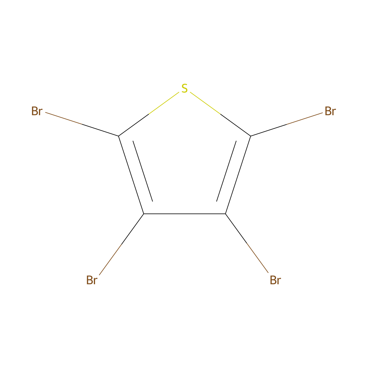 Tetrabromothiophene molecular structure, CAS 3958-03-0