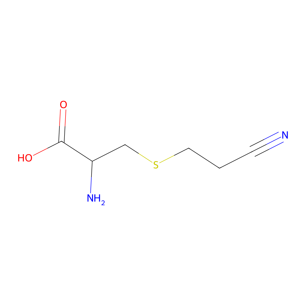 S-(2-cyanoethyl)cysteine molecular structure, CAS 3958-13-2