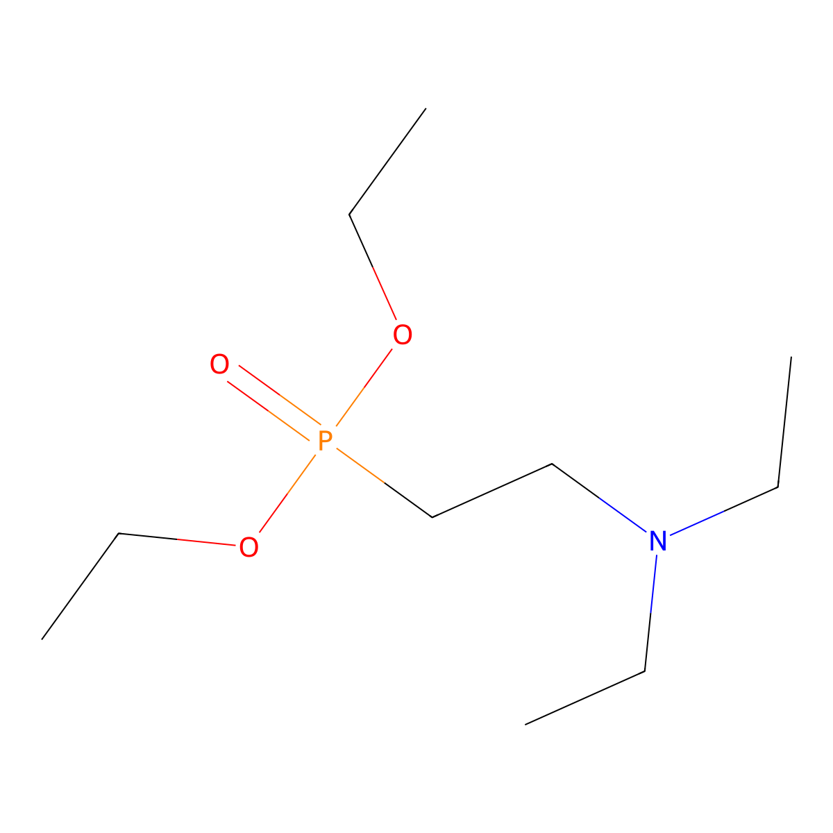 Phosphonic acid, (2-(diethylamino)ethyl)-, diethyl ester molecular structure, CAS 3958-23-4