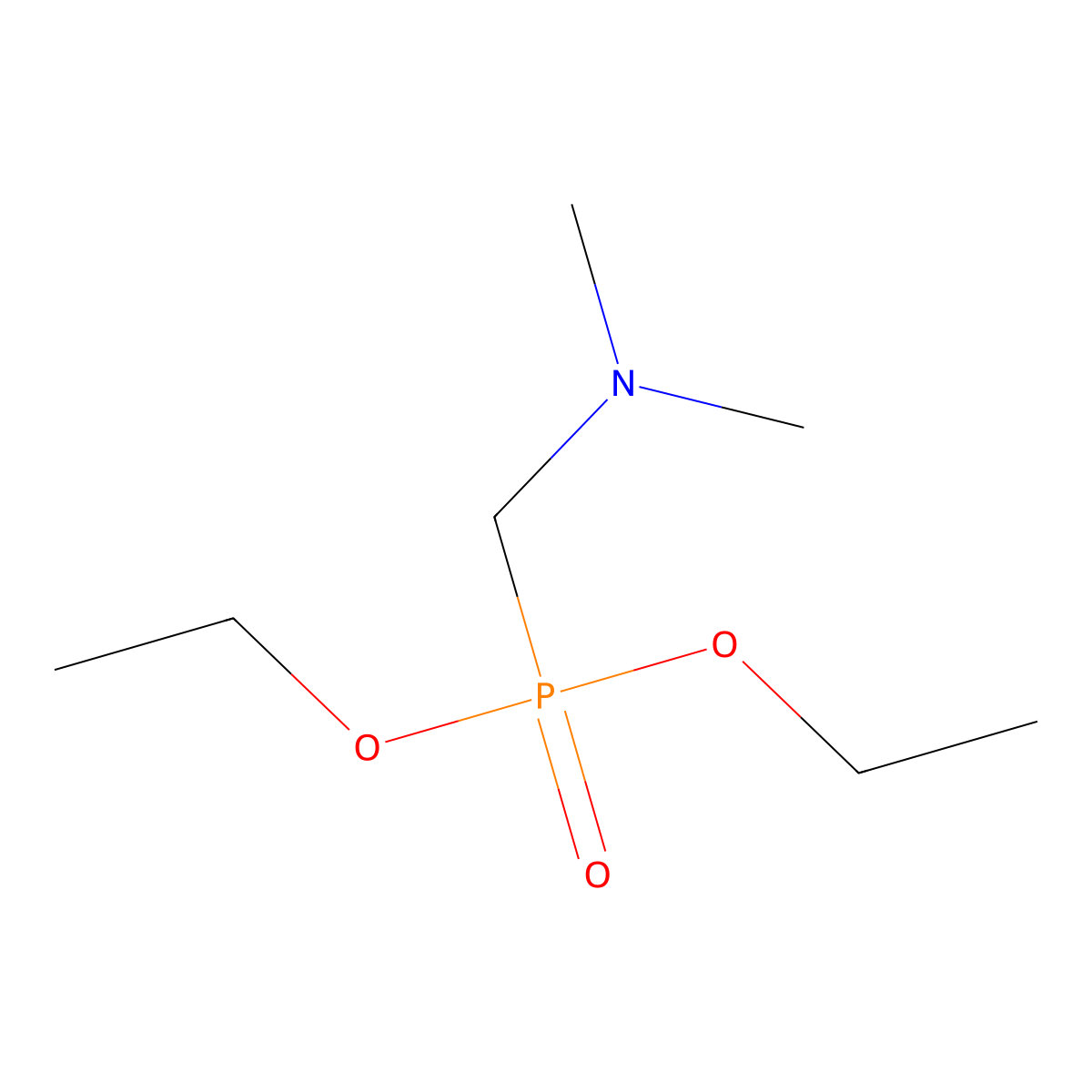 1-diethoxyphosphoryl-N,N-dimethyl-methanamine molecular structure, CAS 3958-40-5