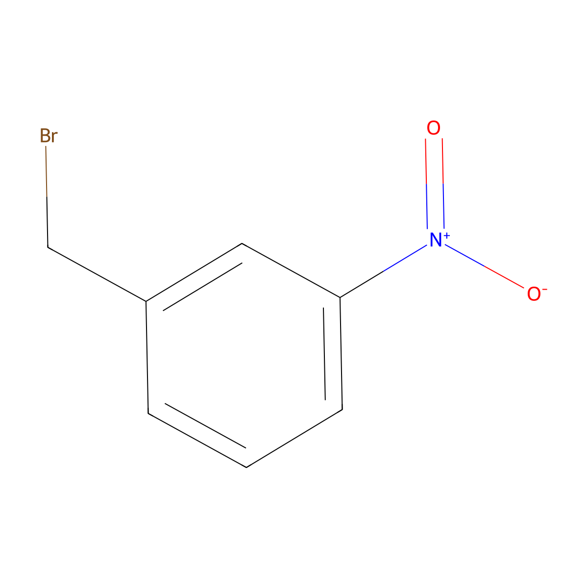 Benzene, 1-(bromomethyl)-3-nitro- molecular structure, CAS 3958-57-4