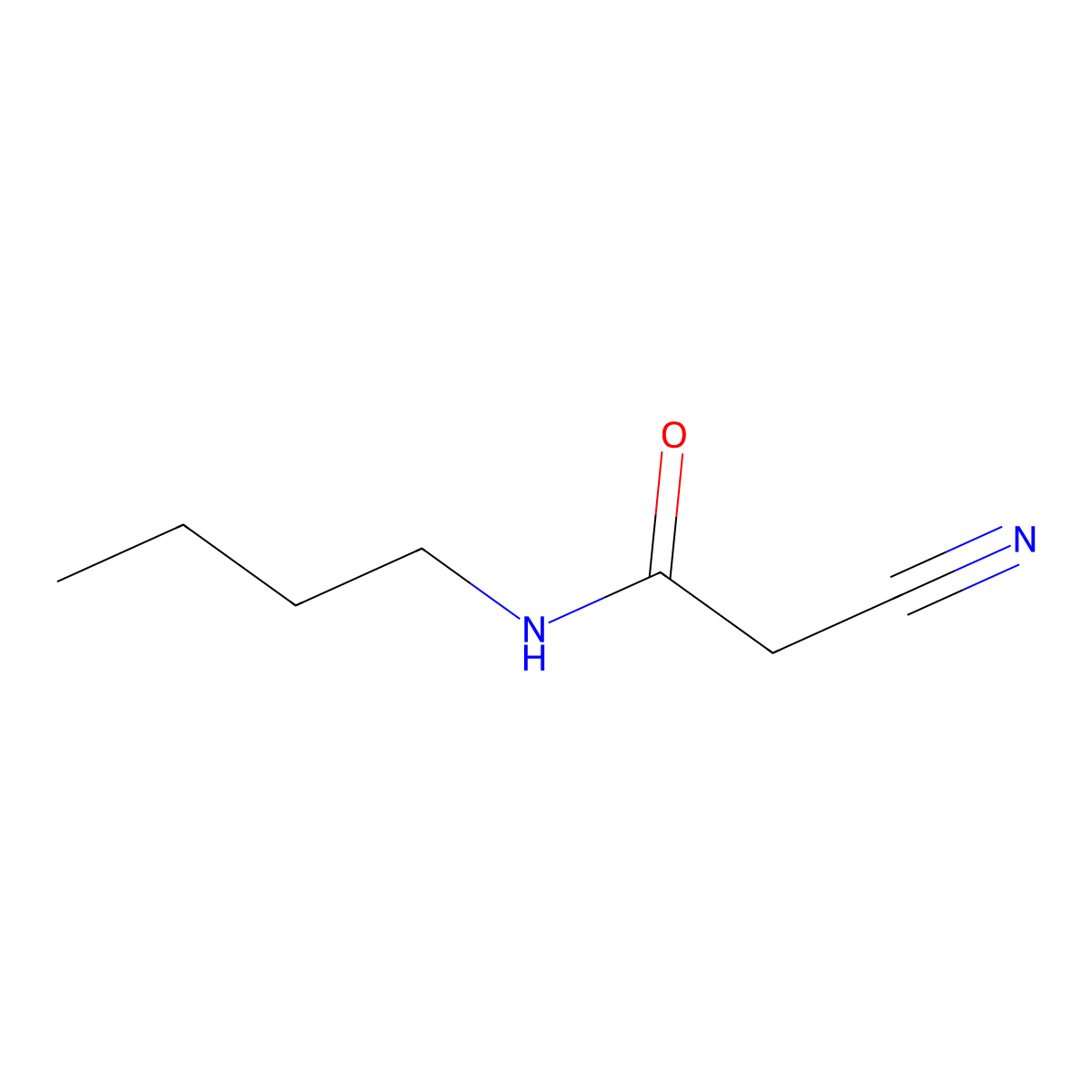 n-Butyl-2-cyanoacetamide molecular structure, CAS 39581-21-0