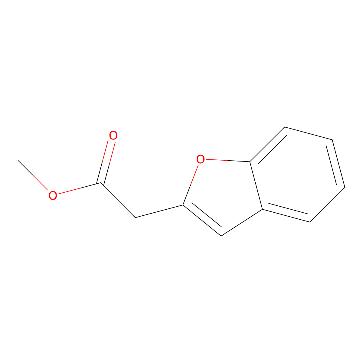 Methyl 2-(benzofuran-2-yl)acetate molecular structure, CAS 39581-61-8