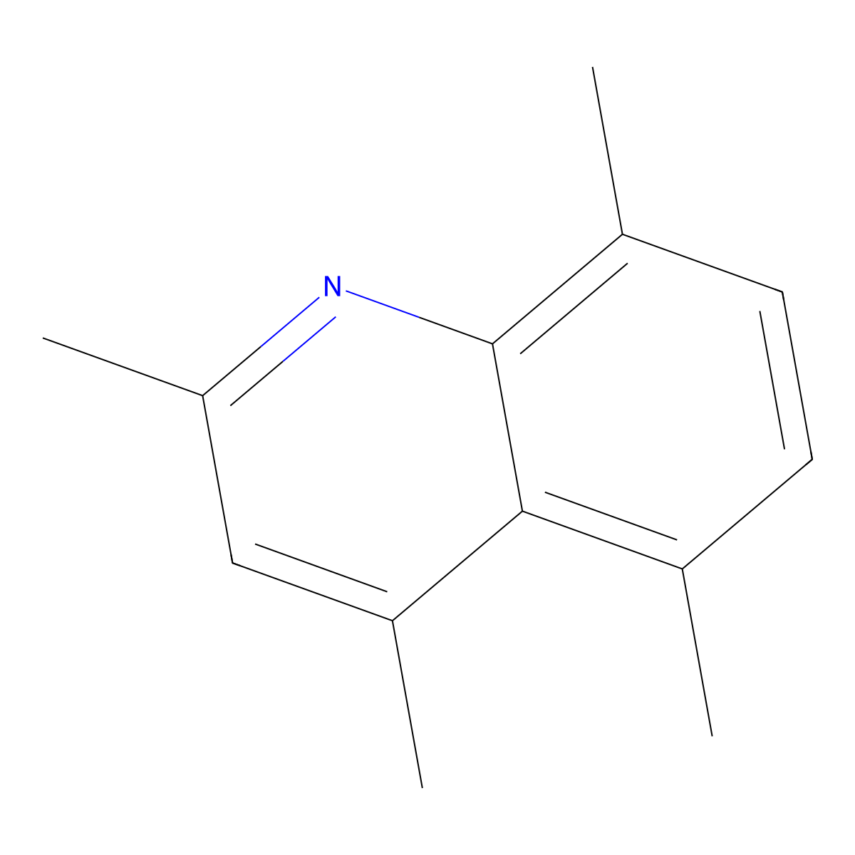 2,4,5,8-Tetramethylquinoline molecular structure, CAS 39581-63-0