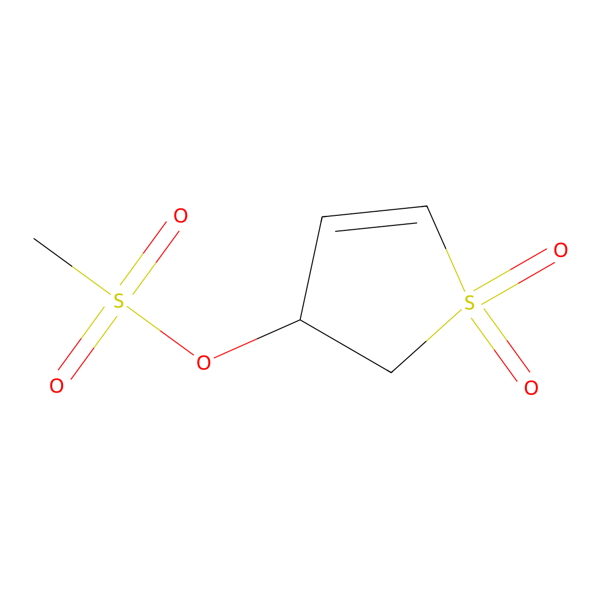 1,1-Dioxido-2,3-dihydrothiophen-3-yl methanesulfonate molecular structure, CAS 39582-94-0