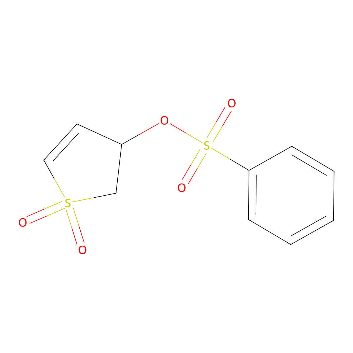 1,1-Dioxo-3-2,3-dihydrothienyl benzenesulfonate molecular structure, CAS 39582-95-1