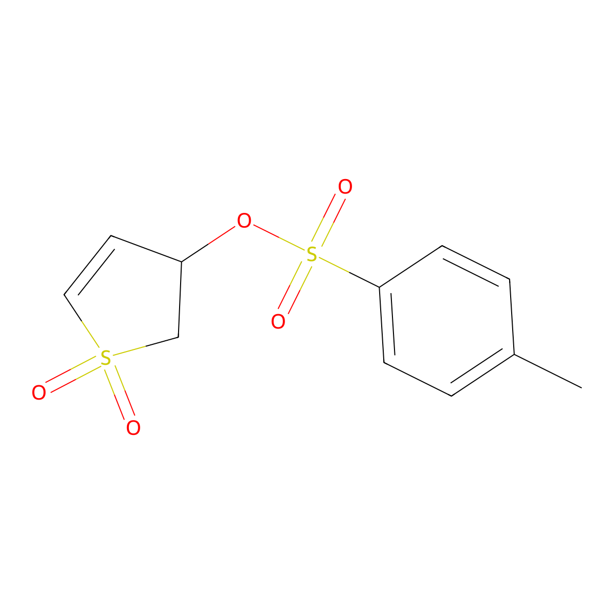 1,1-Dioxo-2,3-dihydro-1lambda6-thiophen-3-yl 4-methylbenzene-1-sulfonate molecular structure, CAS 39582-96-2