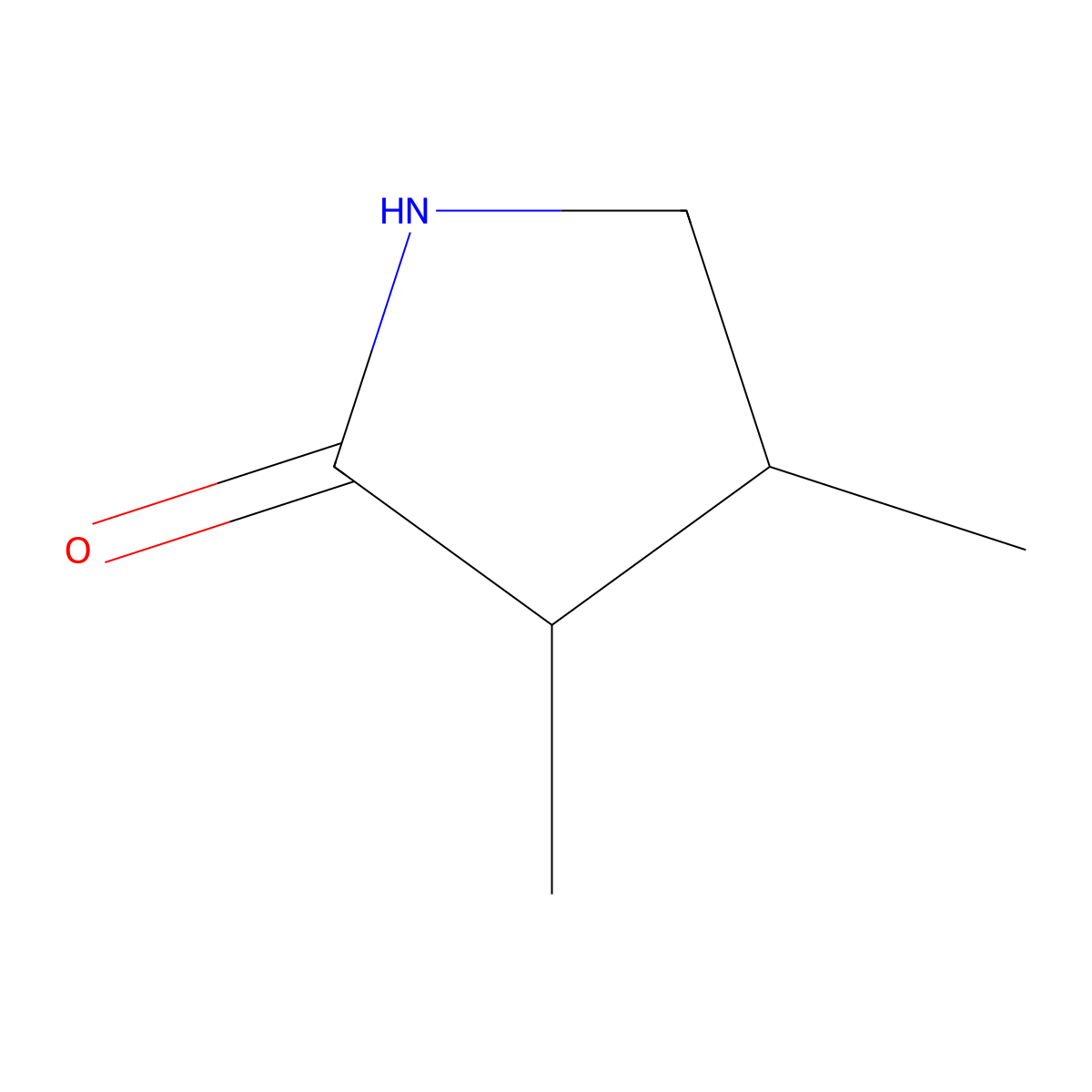 3,4-Dimethylpyrrolidin-2-one molecular structure, CAS 39585-10-9