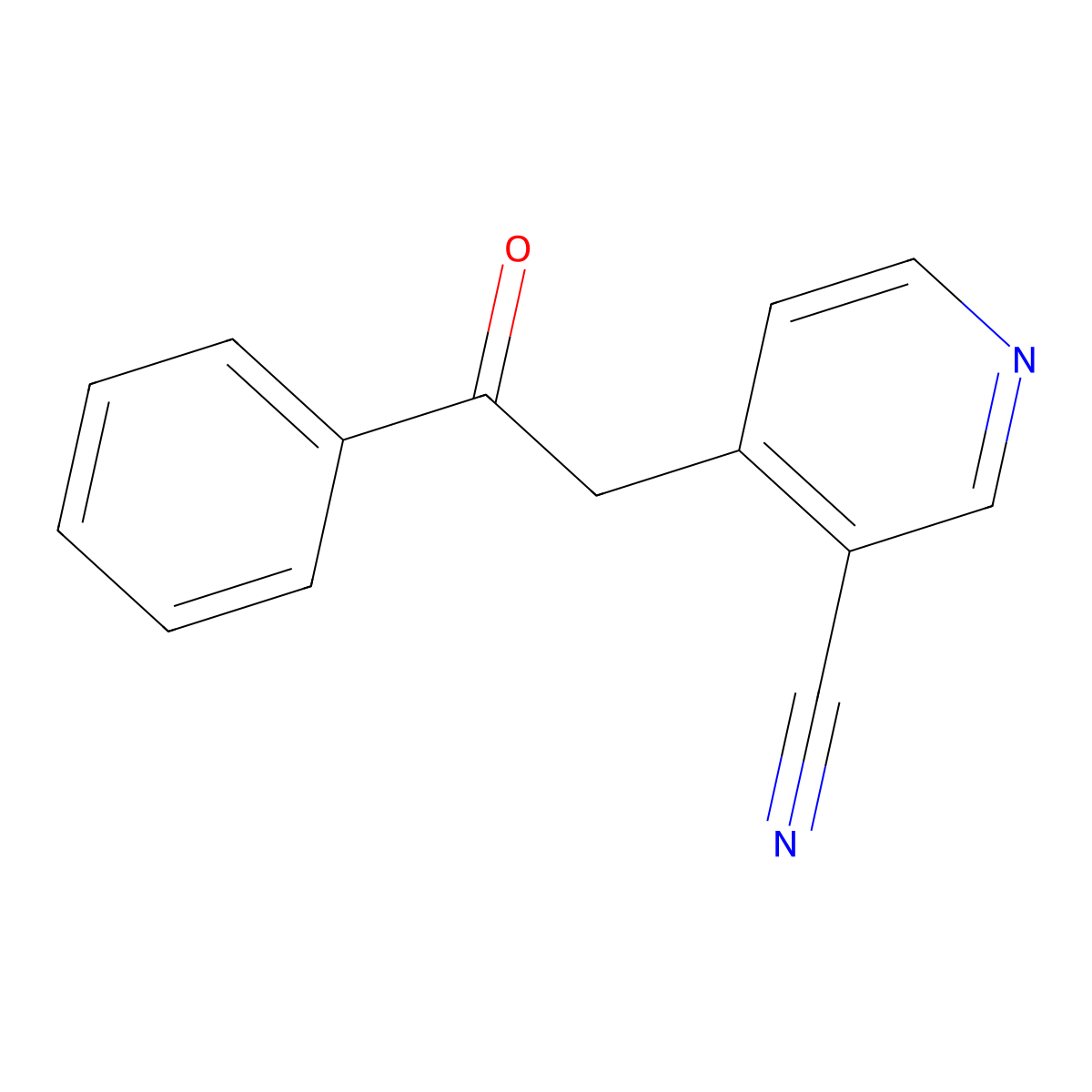 4-(2-Oxo-2-phenylethyl)nicotinonitrile molecular structure, CAS 39585-62-1