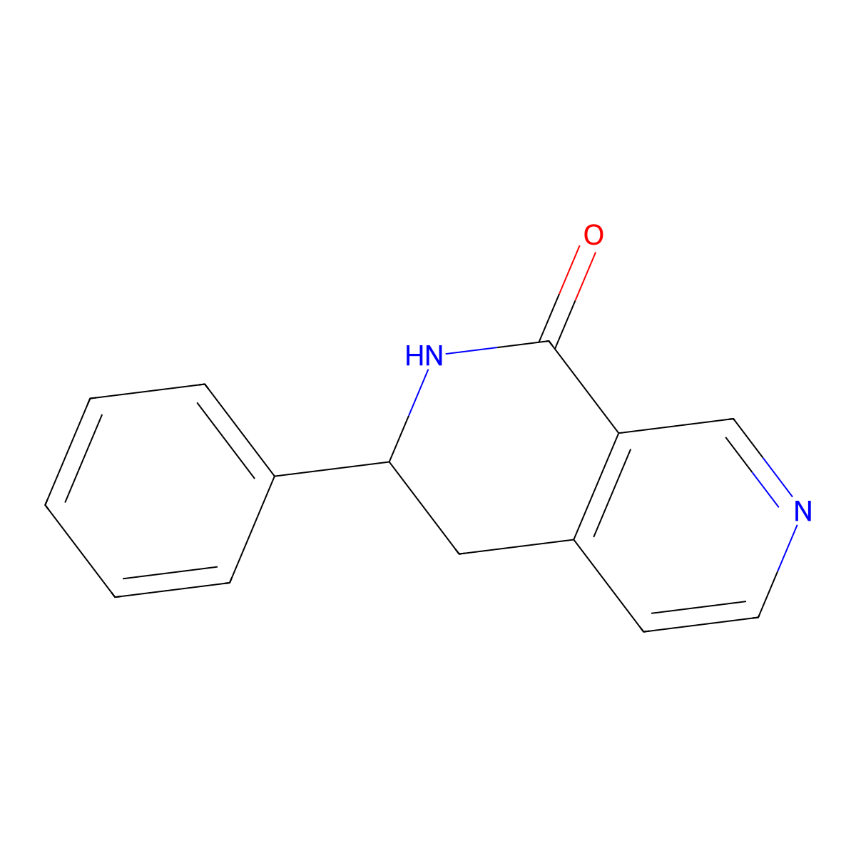 3-Phenyl-3,4-dihydro-2,7-naphthyridin-1(2h)-one molecular structure, CAS 39585-65-4