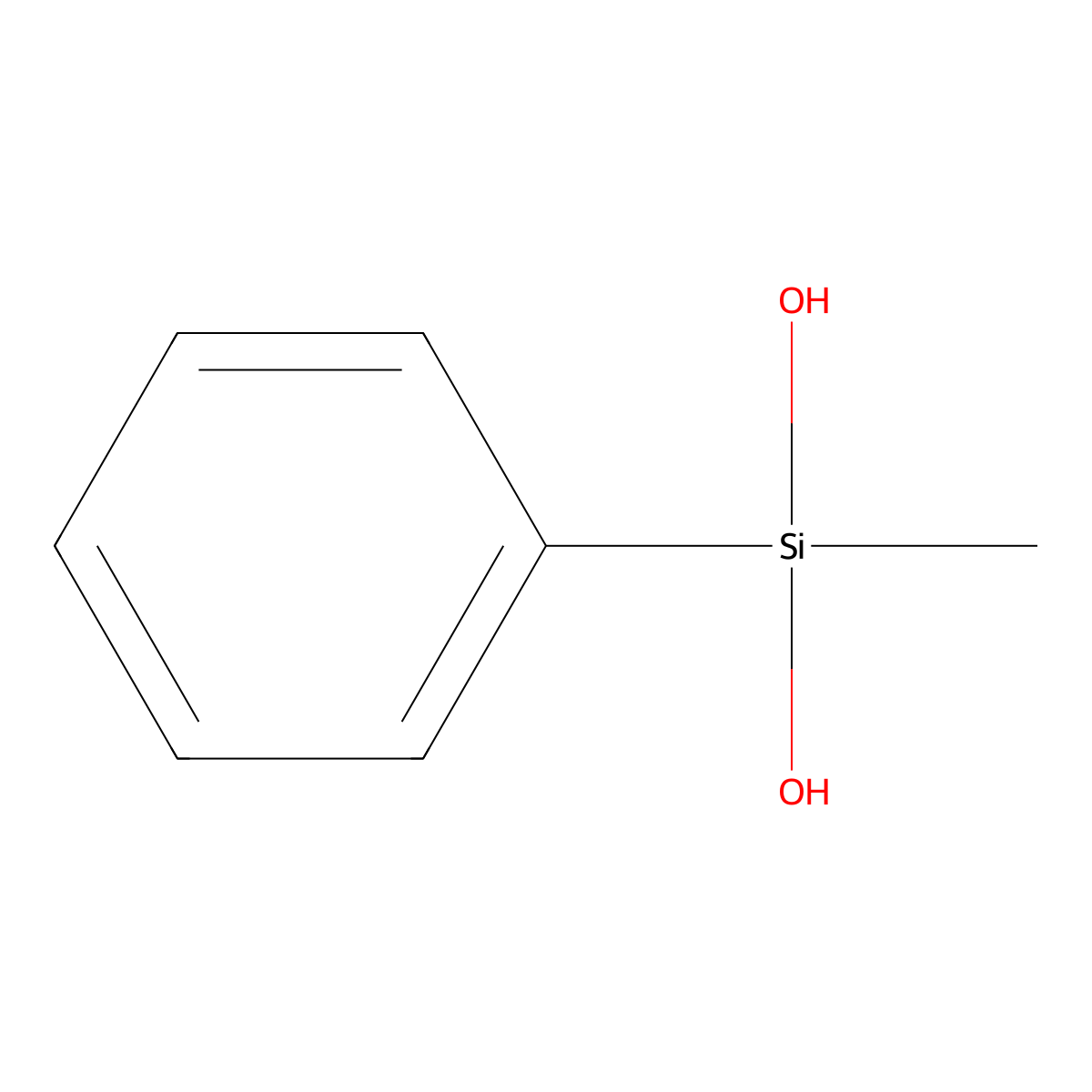 Methylphenylsilanediol molecular structure, CAS 3959-13-5