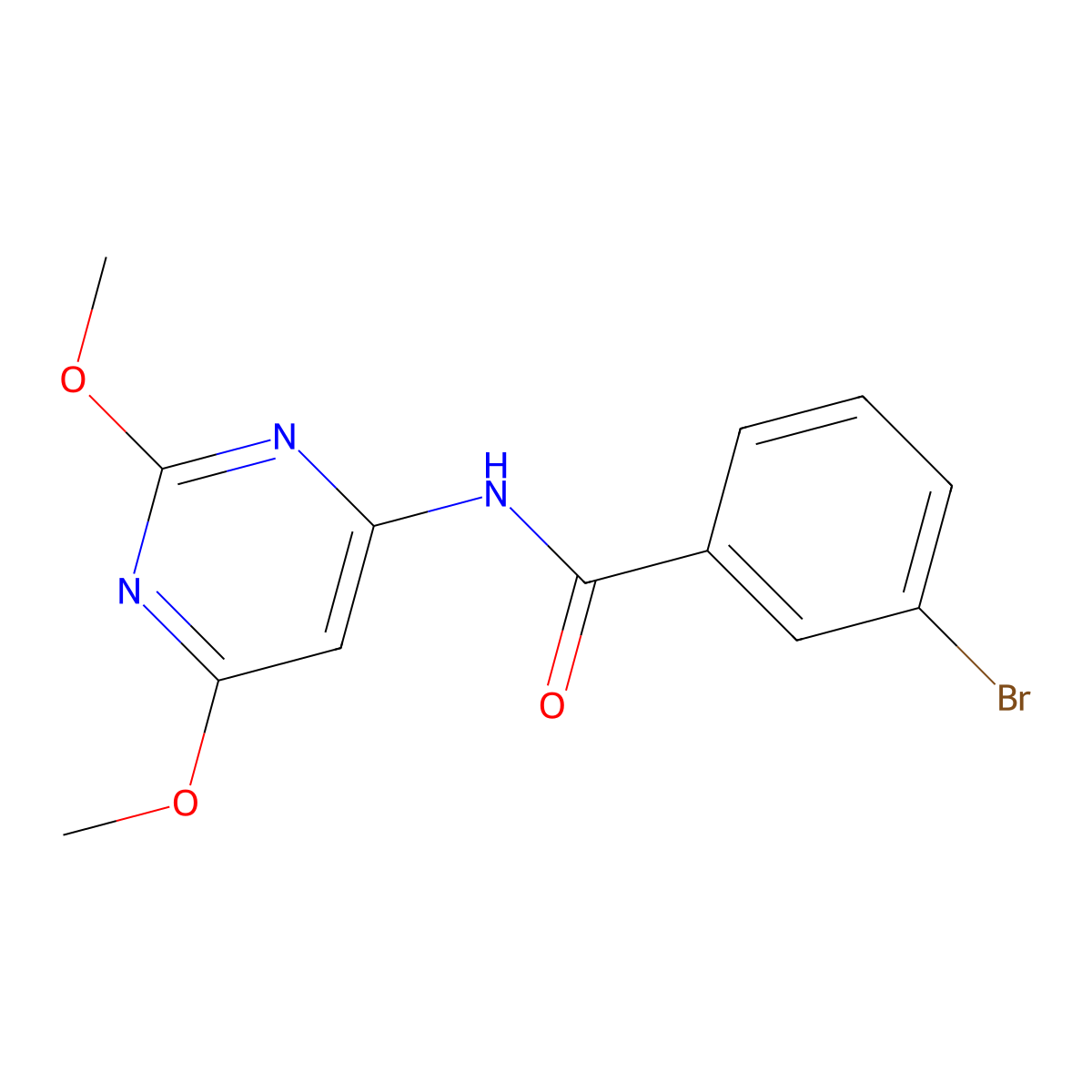 3-bromo-N-(2,6-dimethoxypyrimidin-4-yl)benzamide molecular structure, CAS 3959-37-3