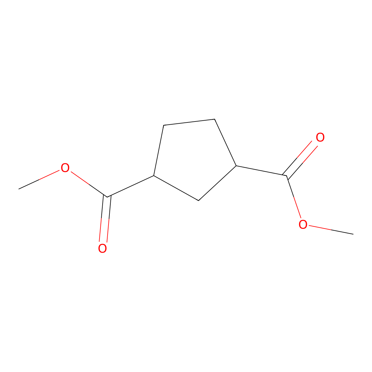 Cis-dimethyl cyclopentane-1,3-dicarboxylate molecular structure, CAS 39590-04-0
