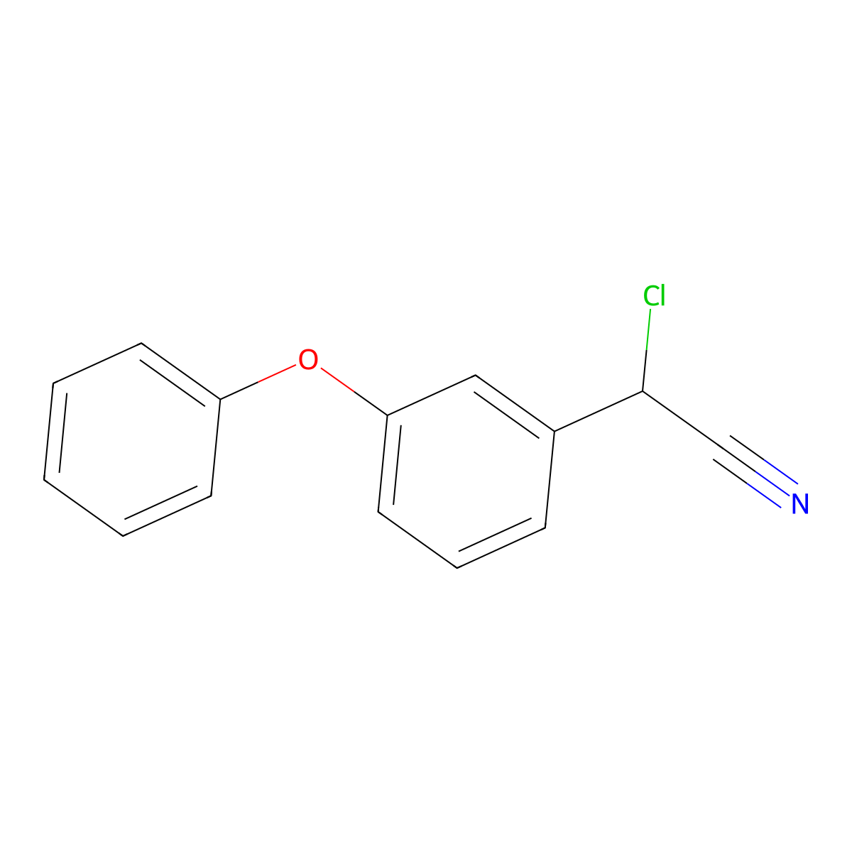 2-Chloro-2-(3-phenoxyphenyl)acetonitrile molecular structure, CAS 39590-26-6