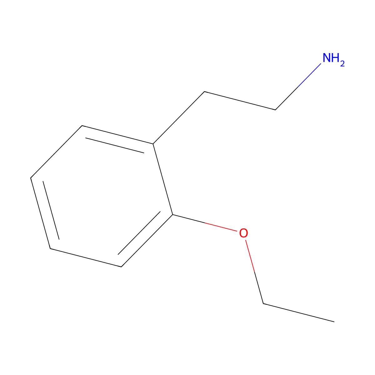 2-Ethoxyphenethylamine molecular structure, CAS 39590-27-7