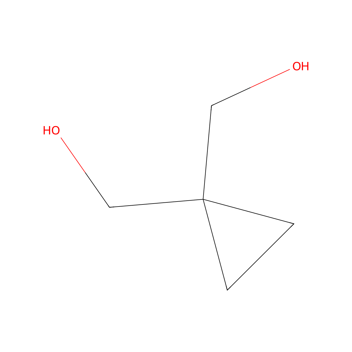 1,1-Bis(hydroxymethyl)cyclopropane molecular structure, CAS 39590-81-3
