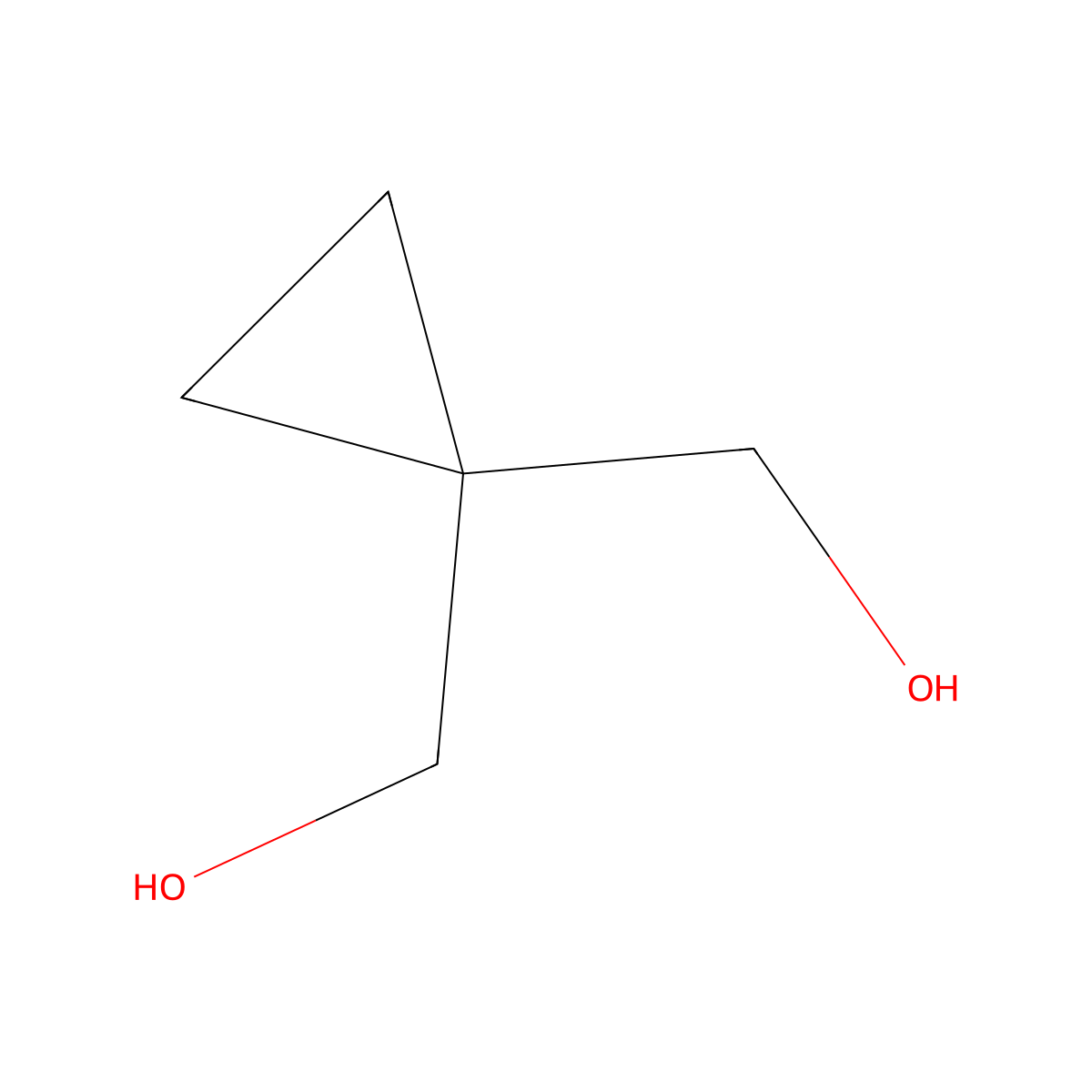 1,1-Bis(hydroxymethyl)cyclopropane molecular structure, CAS 39590-81-3