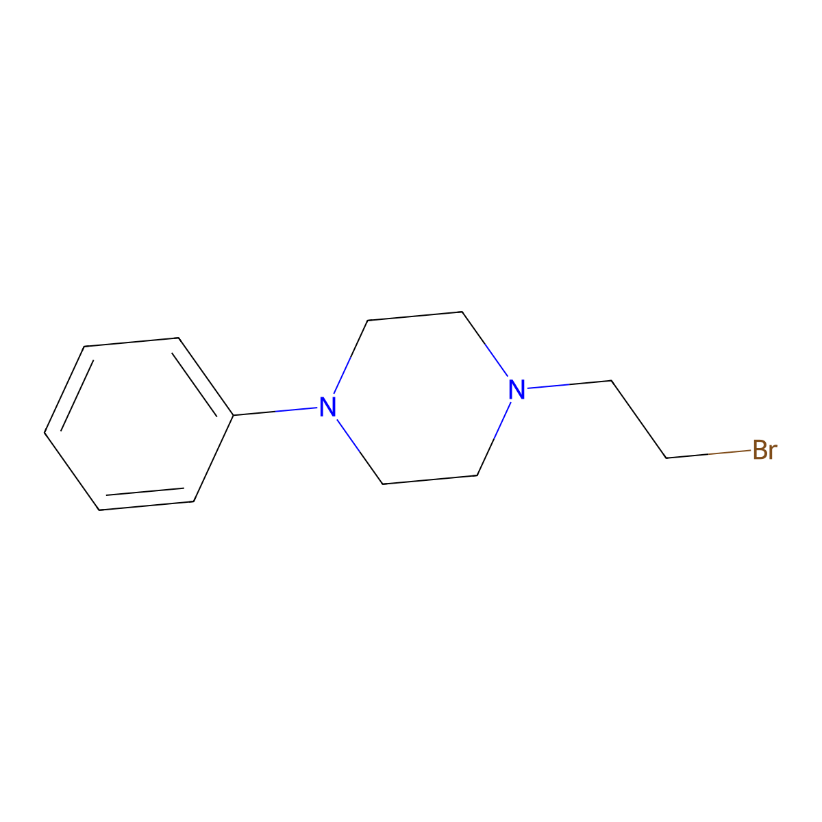 1-(2-Bromoethyl)-4-phenylpiperazine molecular structure, CAS 39592-70-6
