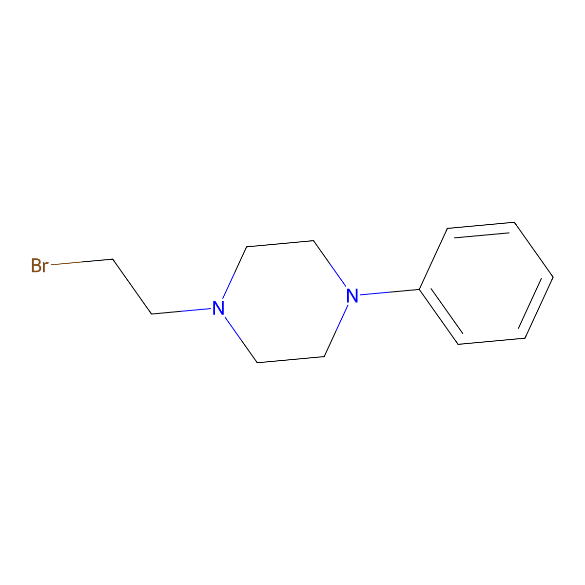 1-(2-Bromoethyl)-4-phenylpiperazine molecular structure, CAS 39592-70-6