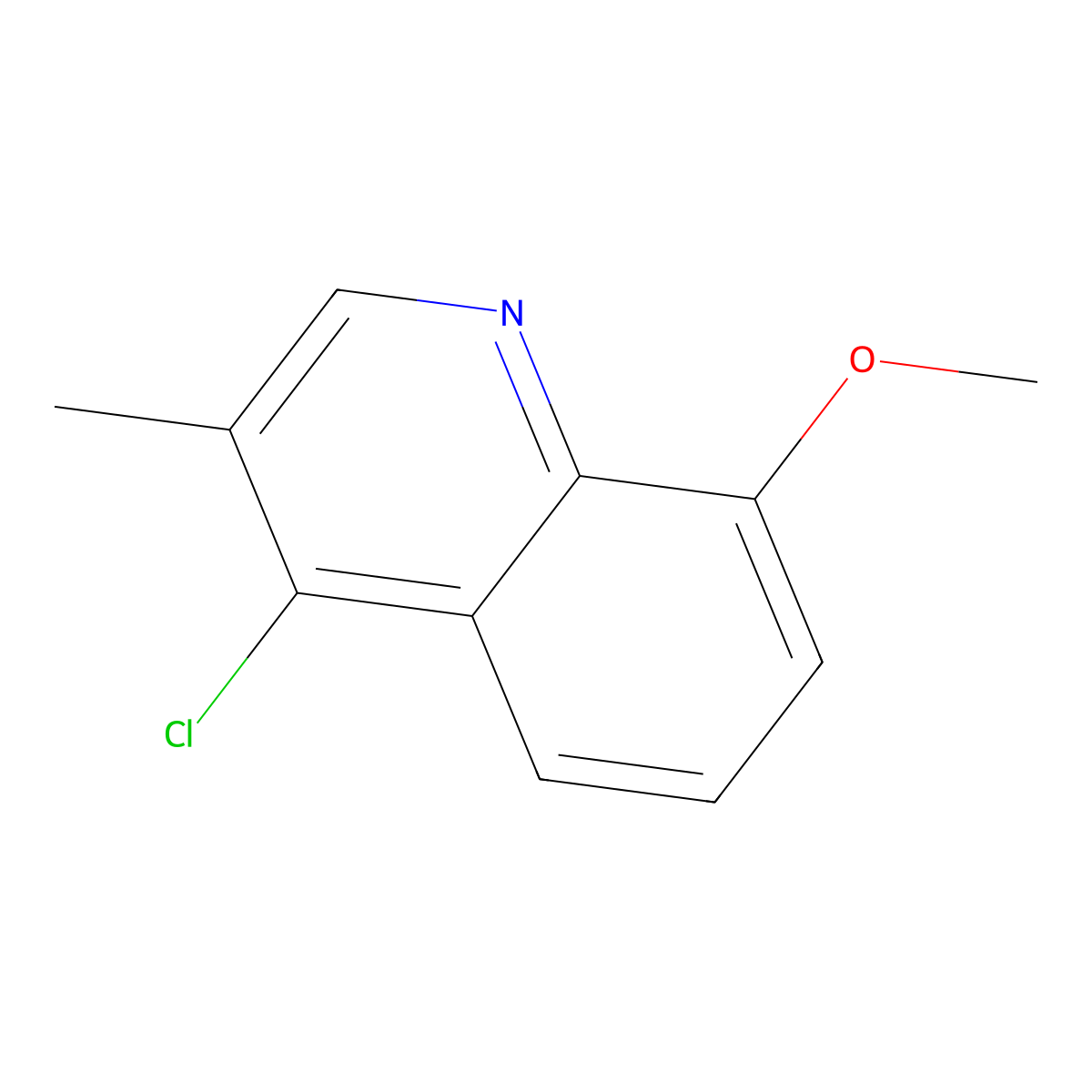 4-Chloro-8-methoxy-3-methylquinoline molecular structure, CAS 39593-11-8