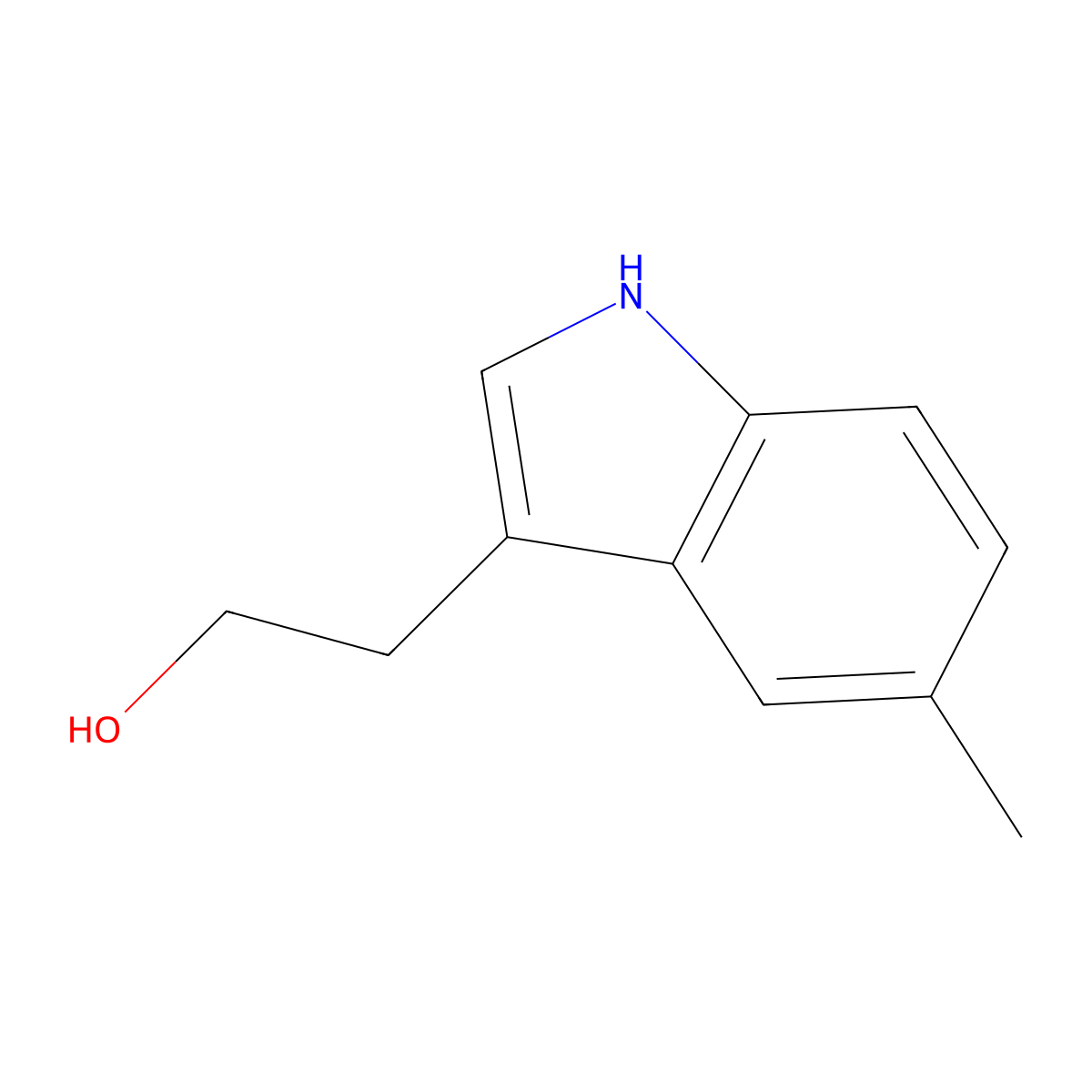 2-(5-methyl-1H-indol-3-yl)ethan-1-ol molecular structure, CAS 39595-23-8