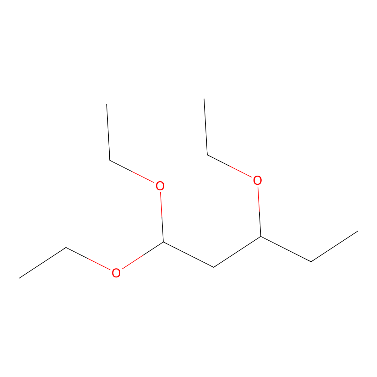 Pentane, 1,1,3-triethoxy- molecular structure, CAS 39595-61-4