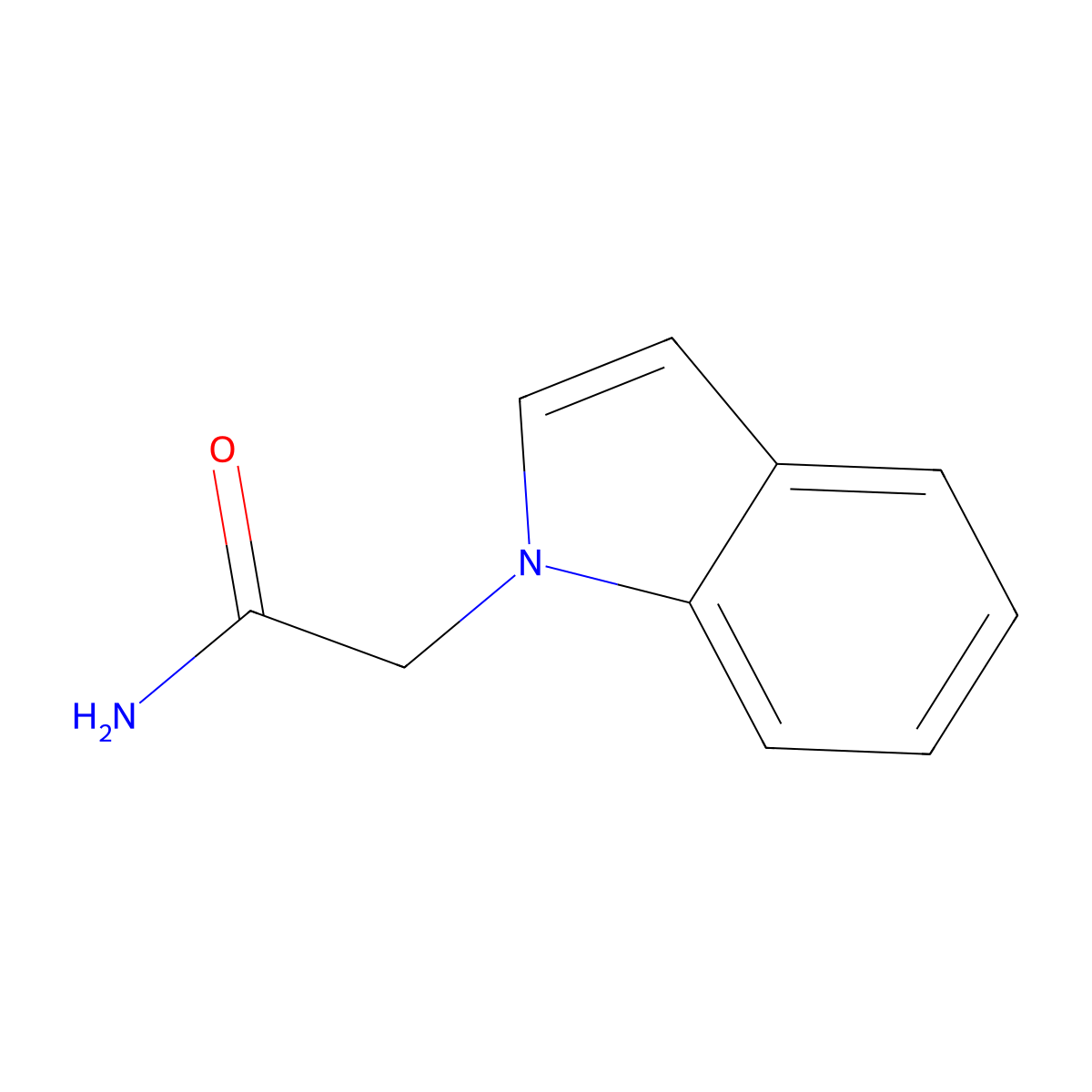 Indole-N-acetamide molecular structure, CAS 39597-63-2